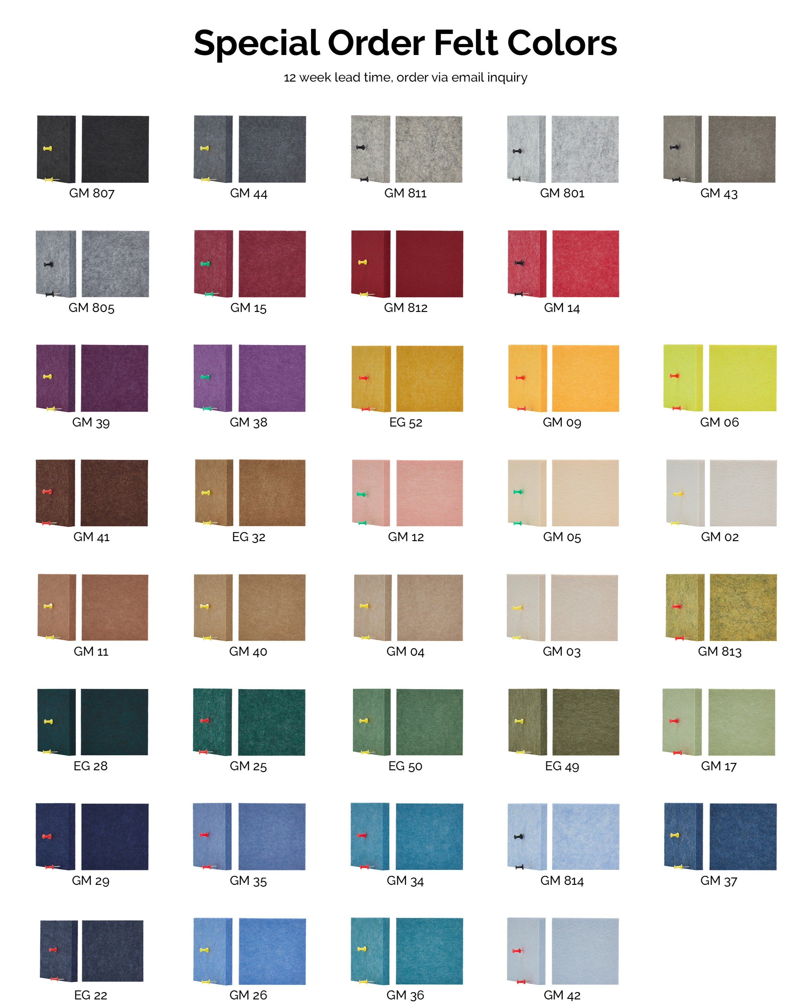 Color Samples - Special Order Colors – TheQuietRoom Samples