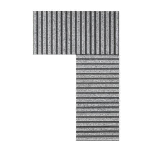 1" O.C. Vertical Bevels Wallcovering - 2 Tone