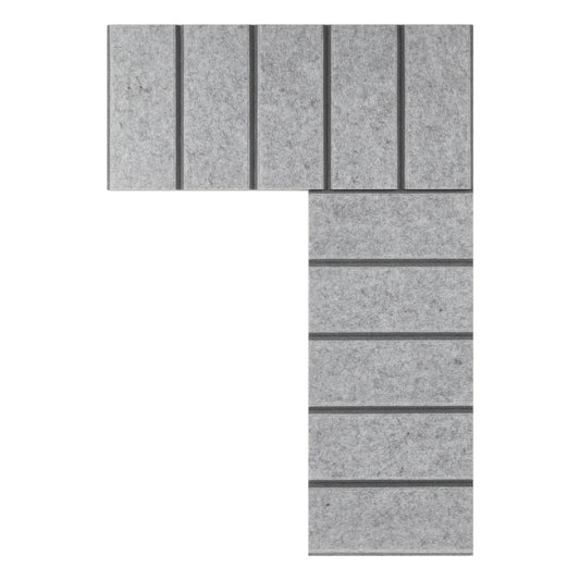 4" O.C. Vertical Bevels Wallcovering - 2 Tone